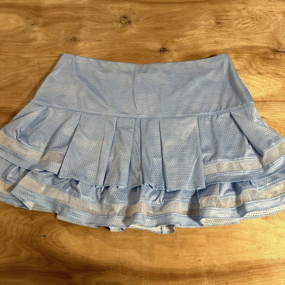 Lucky In Love Ladies Large Tennis Golf Pickleball skort Stretch Pull On Ruffle